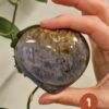 Labradoriet hart geslepen Edelstenen Pure cacao spirituele edelstenen webshop