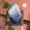 Agaat punt druze druzy geslepen Edelstenen Pure cacao spirituele edelstenen webshop